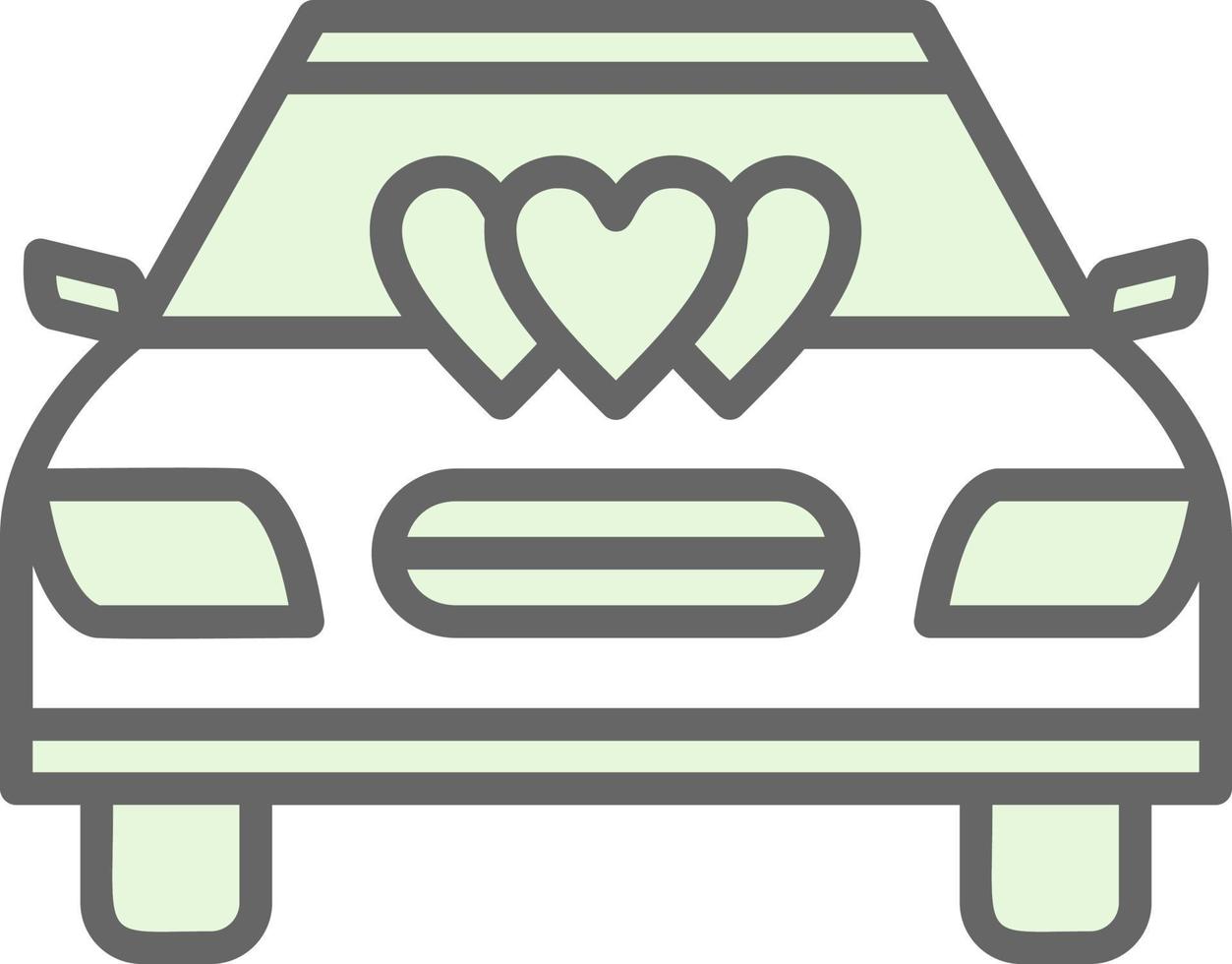 conception d'icône de vecteur de voiture de mariage