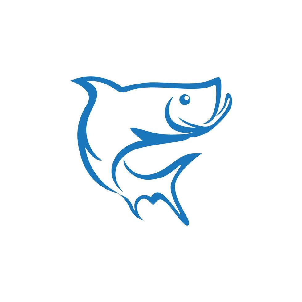 modèle de logo de poisson vecteur