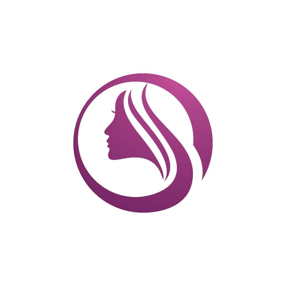 silhouette de visage de femme vecteur