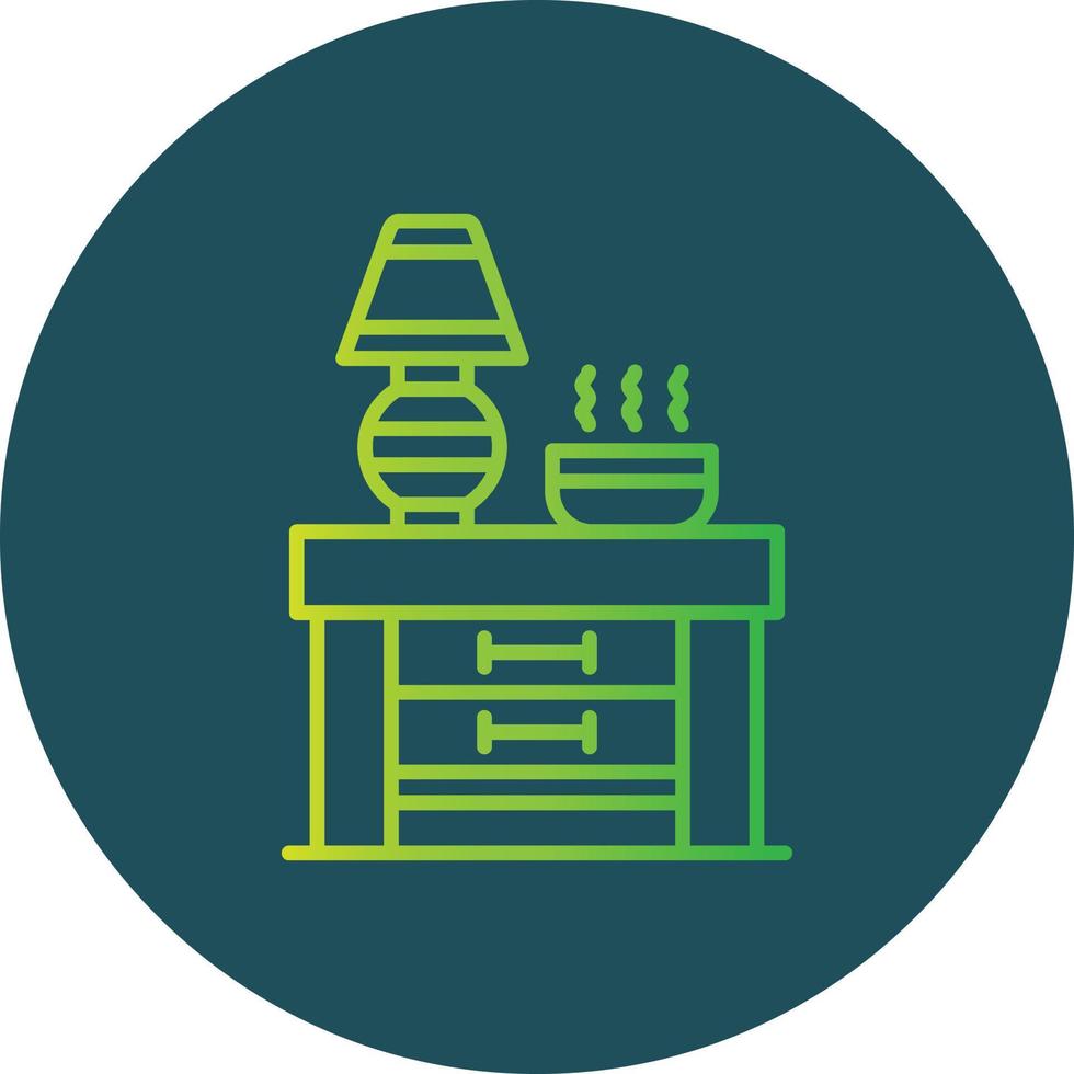 conception d'icône créative de table de chevet vecteur