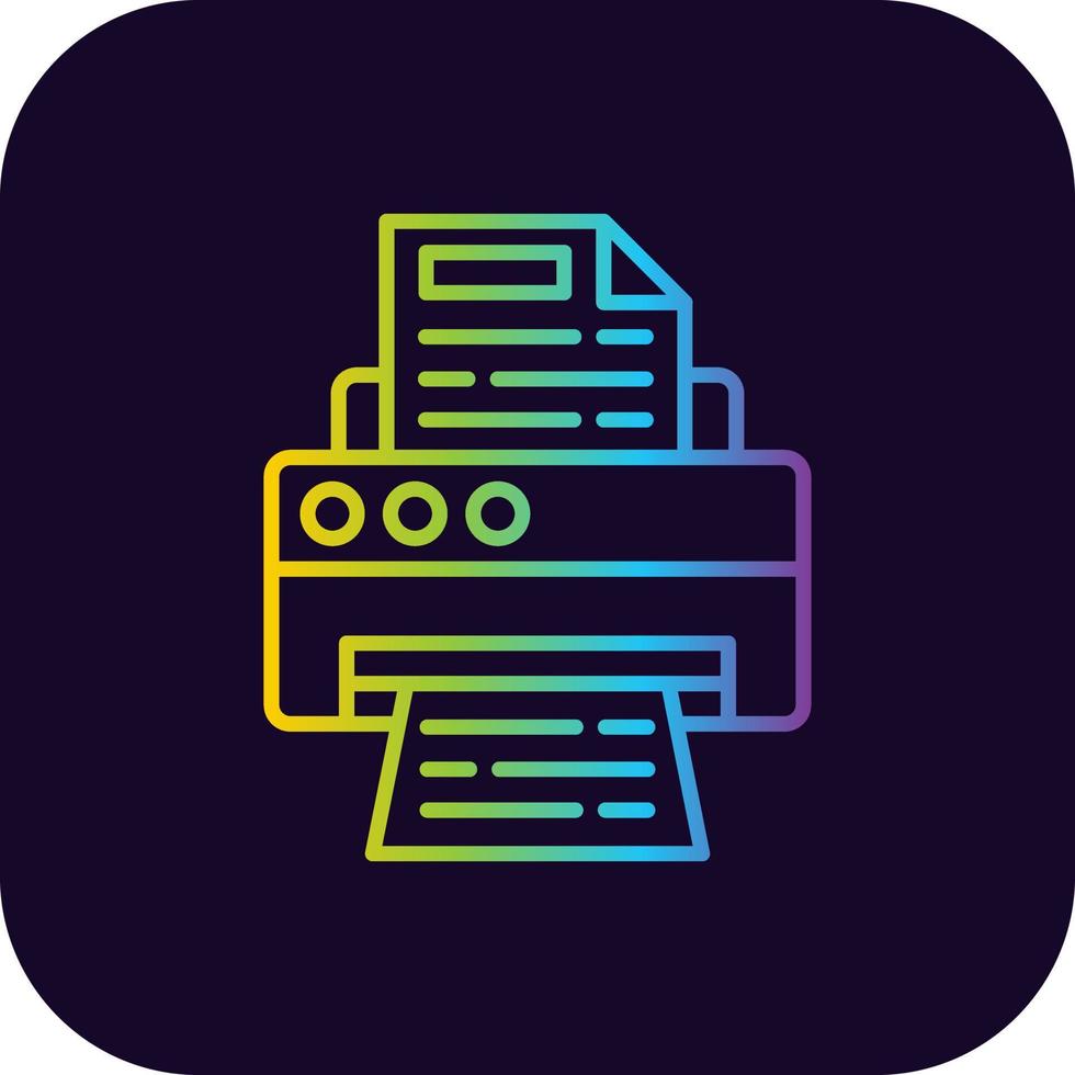 conception d'icône créative d'imprimante vecteur