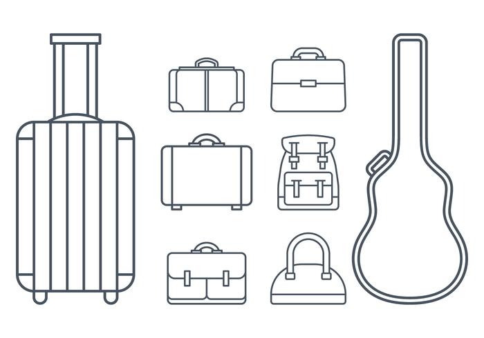 Vecteurs d'icônes et bagages vecteur