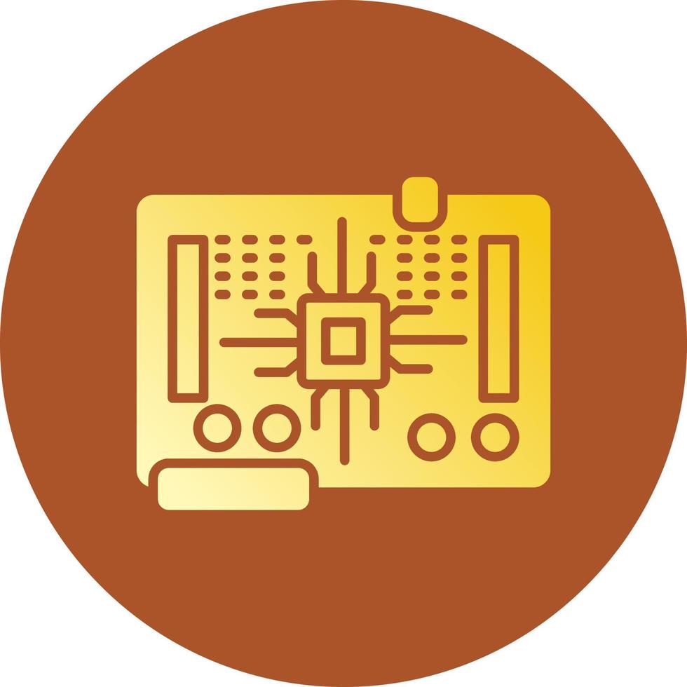 conception d'icône créative de carte de circuit imprimé vecteur