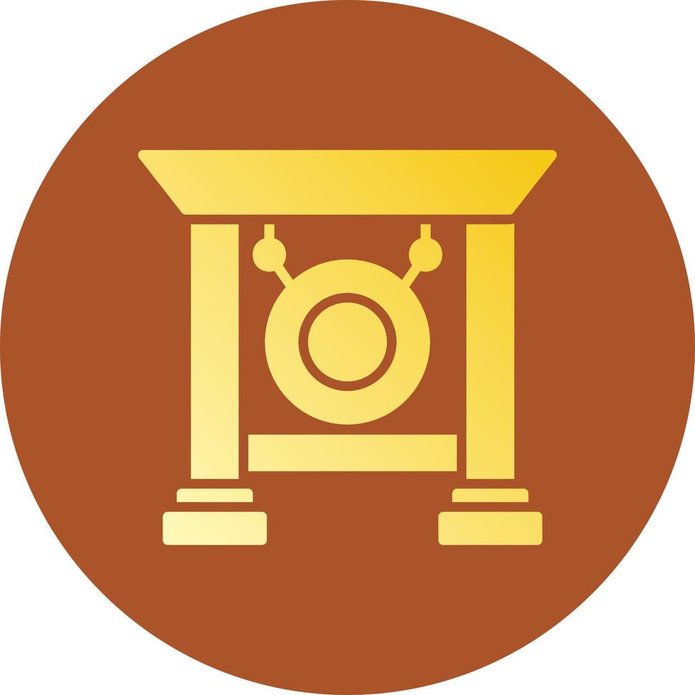 conception d'icône créative de gong vecteur