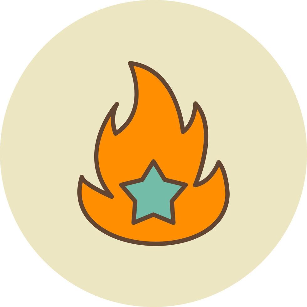 conception d'icône créative en feu vecteur