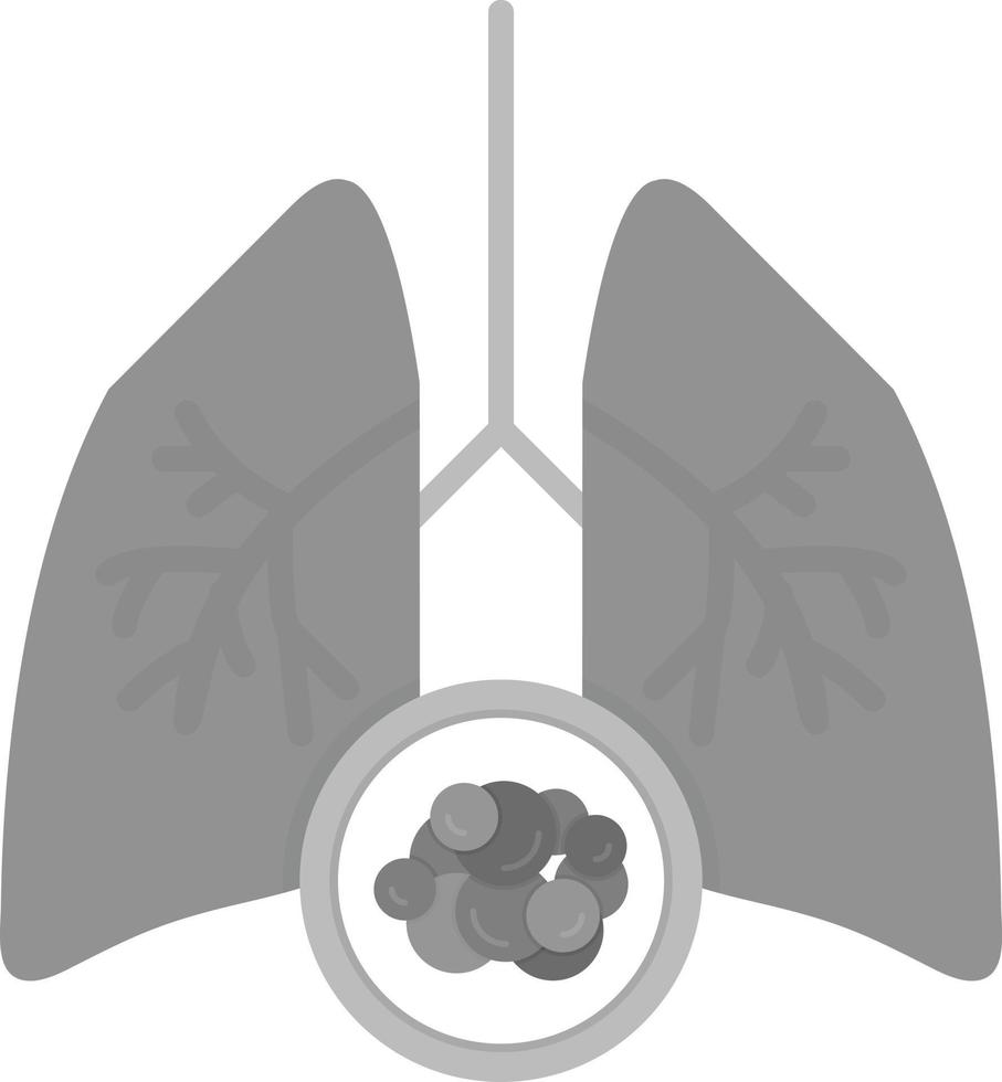 conception d'icône créative de cancer du poumon vecteur