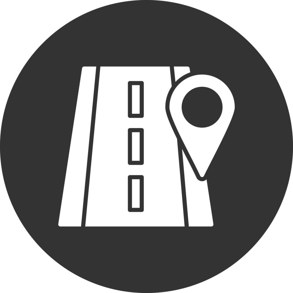 conception d'icône créative de localisation de route vecteur