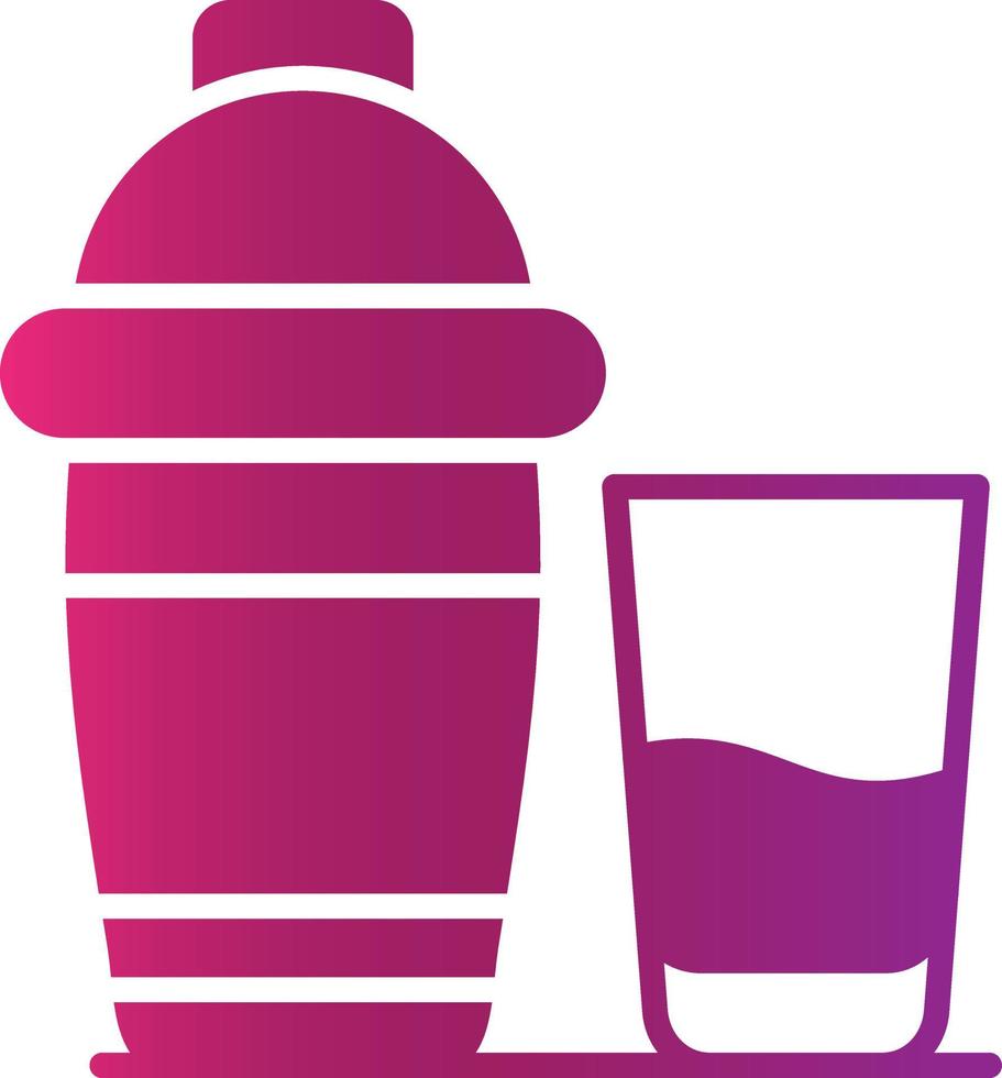 conception d'icône créative shaker à cocktail vecteur