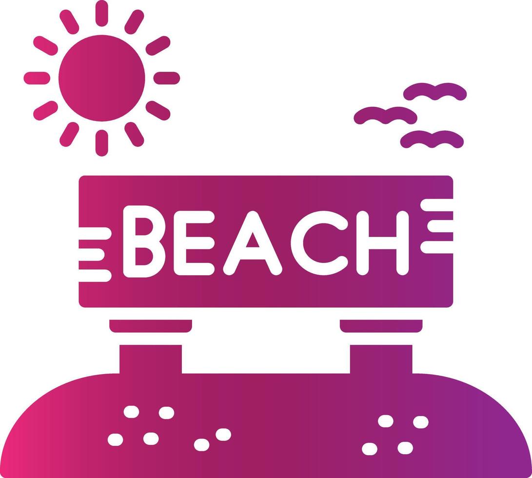 conception d'icône créative de plage vecteur