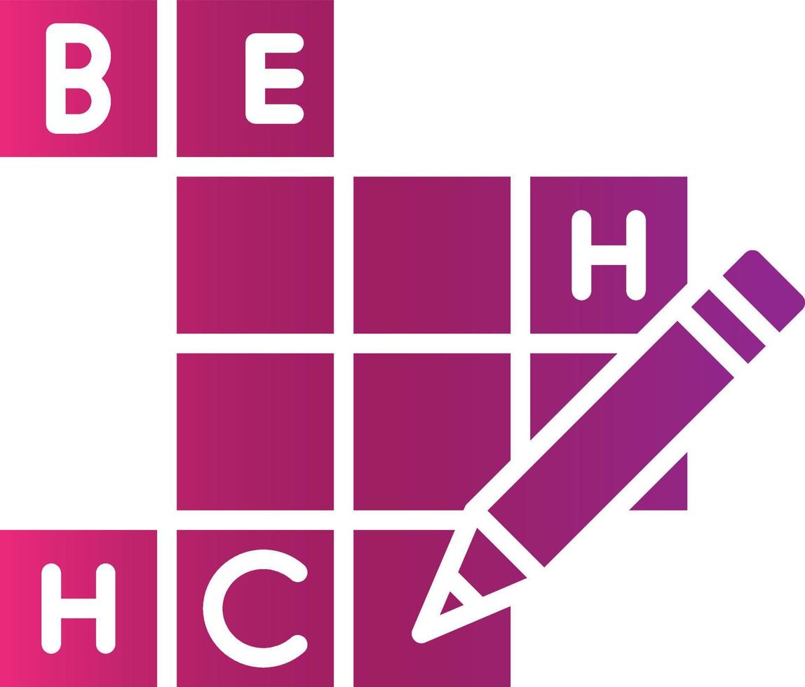 conception d'icône créative de mots croisés vecteur