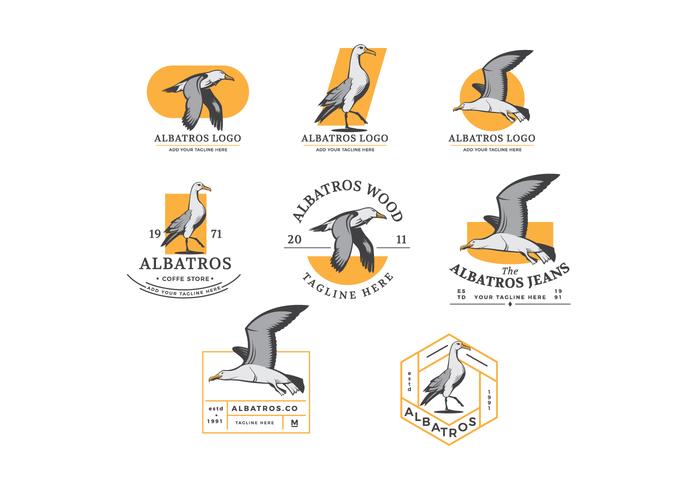 Badges vectoriels Albatros gratuits vecteur