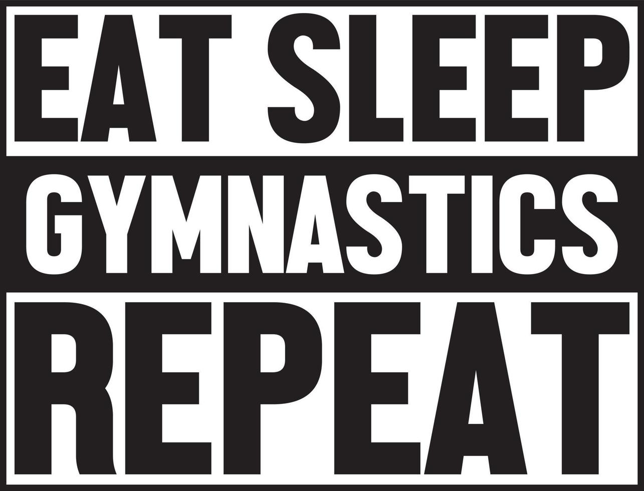 ensemble de conception de t-shirt de gymnastique, conception de jeux de typographie vecteur