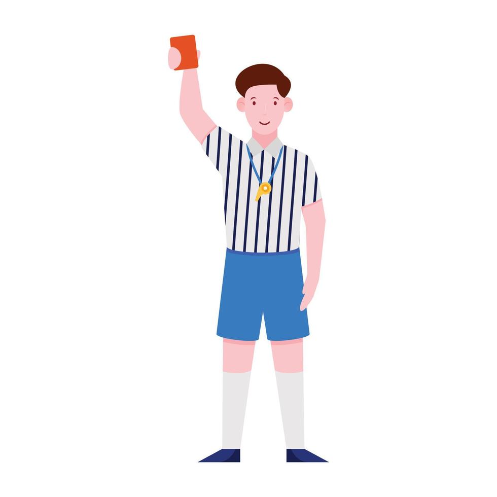 illustration de sportif en avatar masculin vecteur plat tenant le football