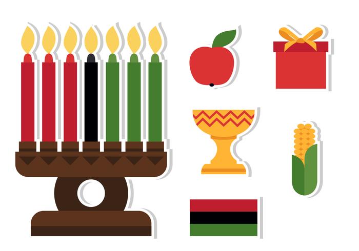 icône de célébrité kwanzaa vecteur