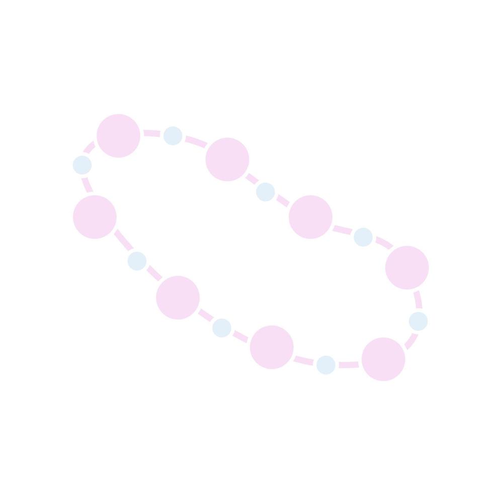 illustration de clip art isolé mignon dessiné à la main d'un bracelet avec des perles vecteur