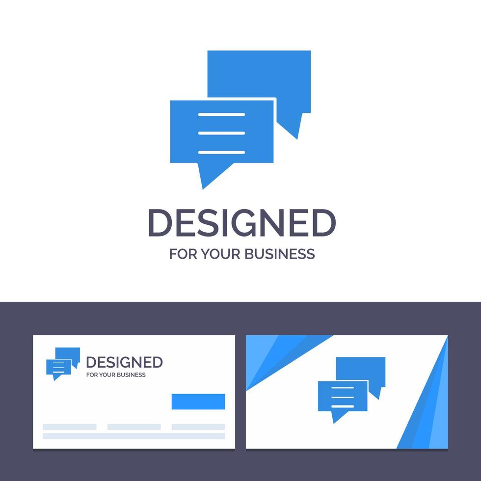 carte de visite créative et modèle de logo bulles chat client discuter groupe illustration vectorielle vecteur