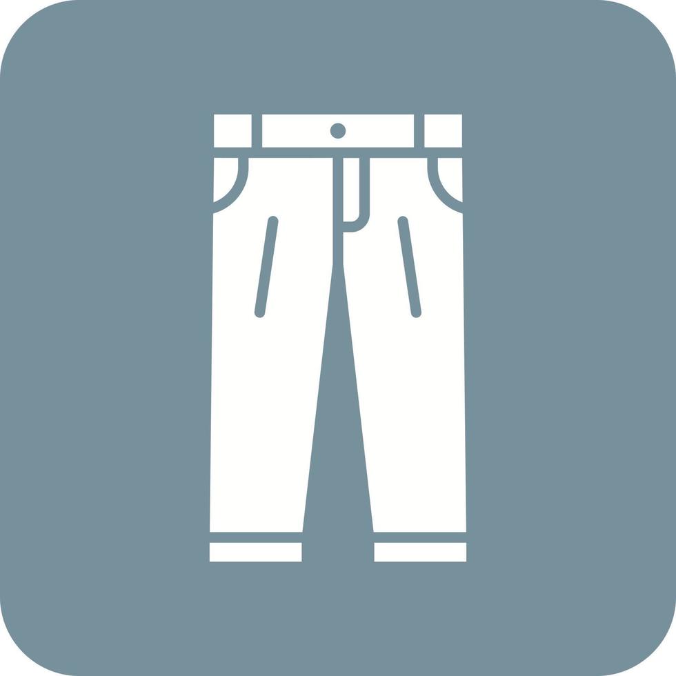 pantalon glyphe coin rond icône d'arrière-plan vecteur