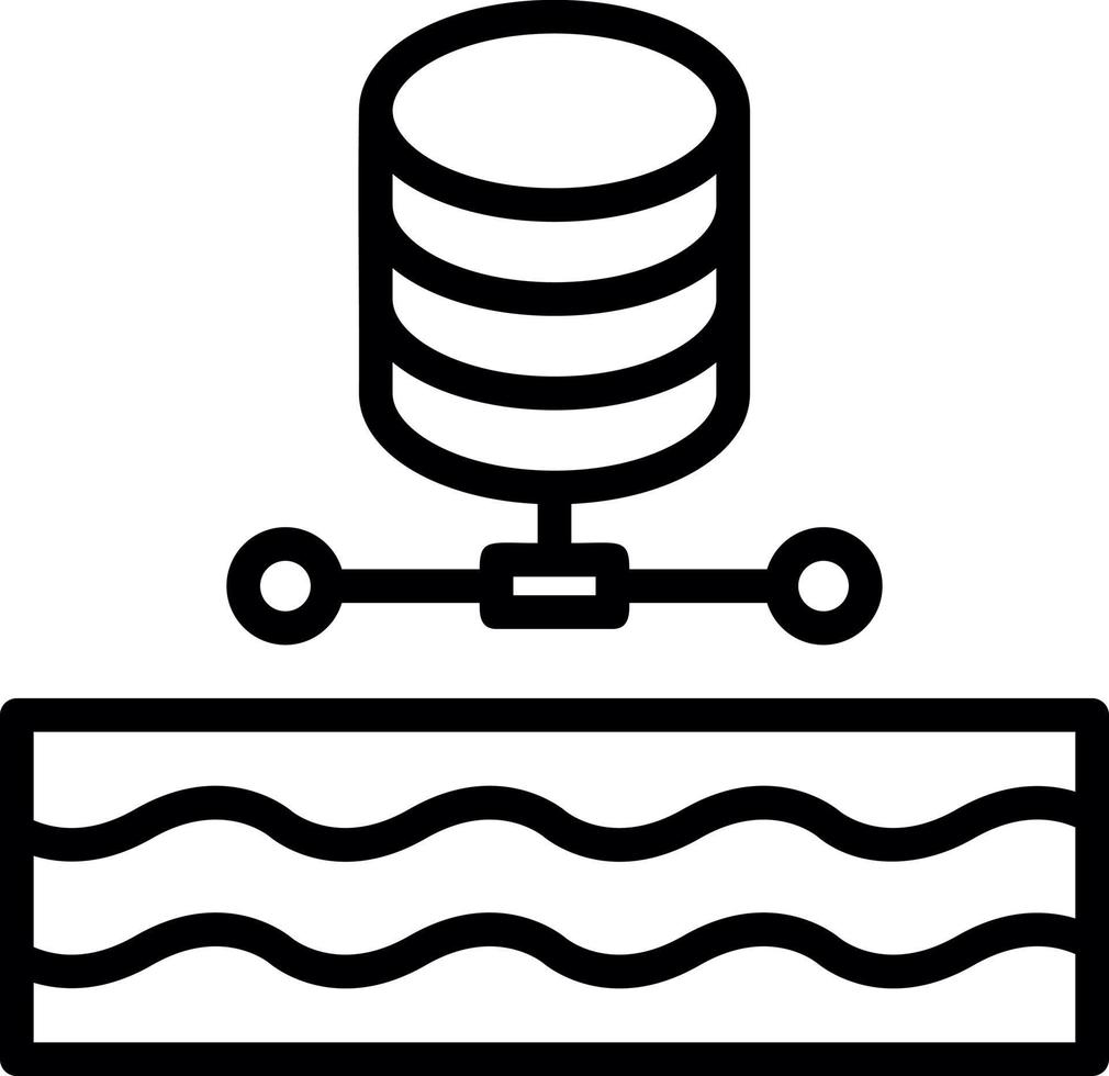 conception d'icône de vecteur de lac de données