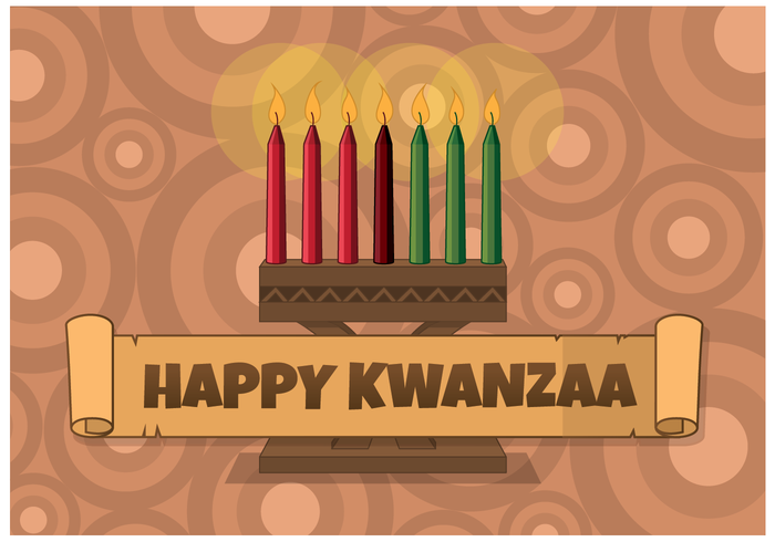 Vecteur de bougie Kwanzaa gratuit