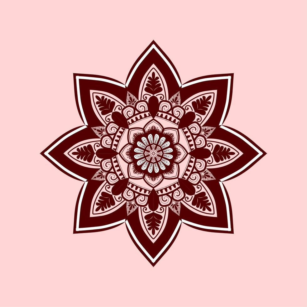 mandala islamique motif floral design ornement vecteur