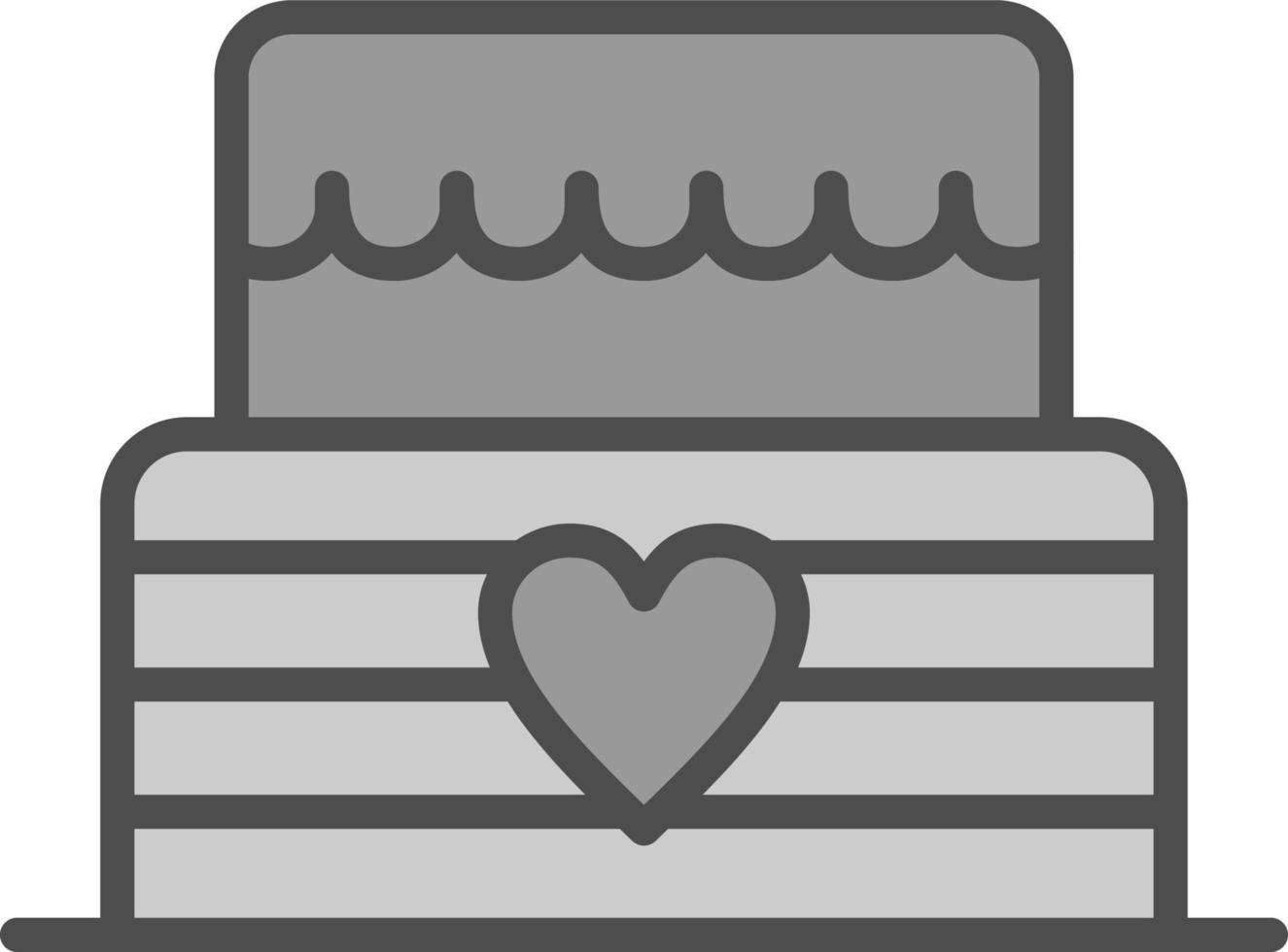 conception d'icône de vecteur de gâteau de mariage