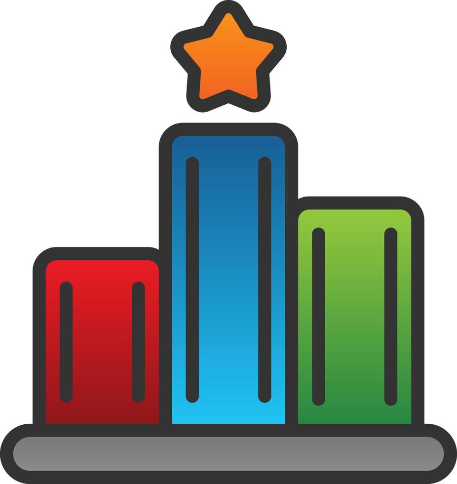 conception d'icône de vecteur de podium