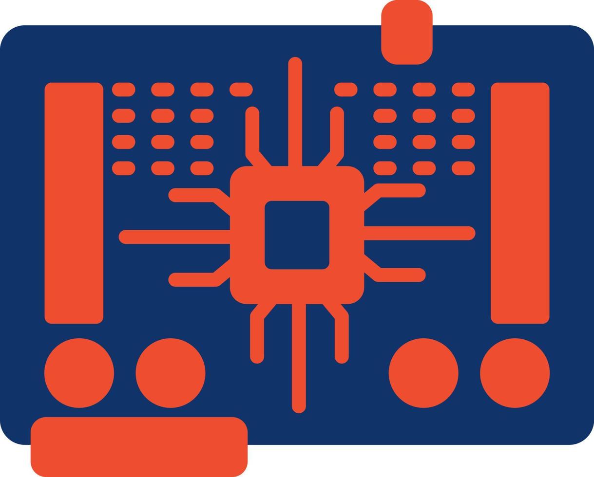 conception d'icône créative de carte de circuit imprimé vecteur