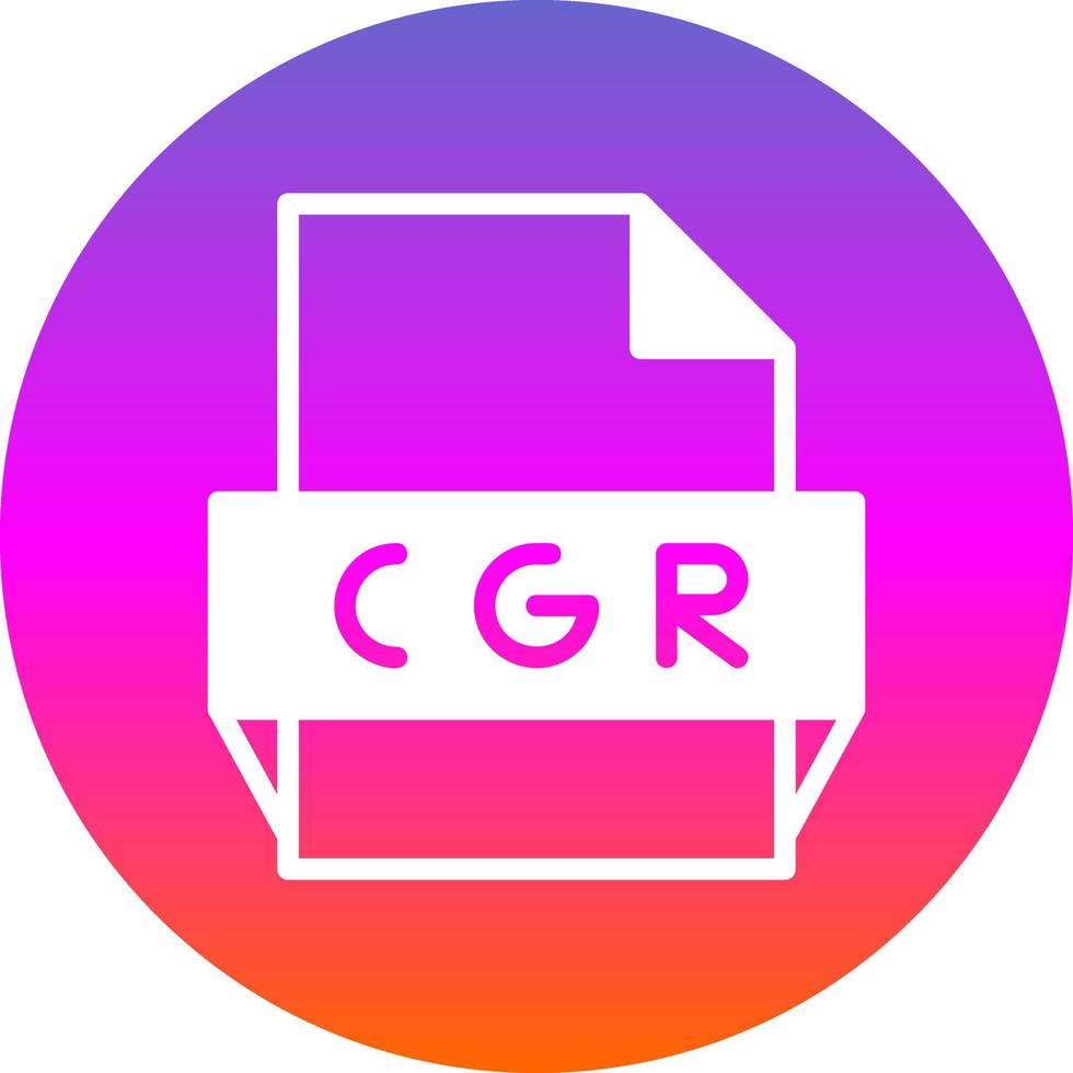 icône de format de fichier cgr vecteur