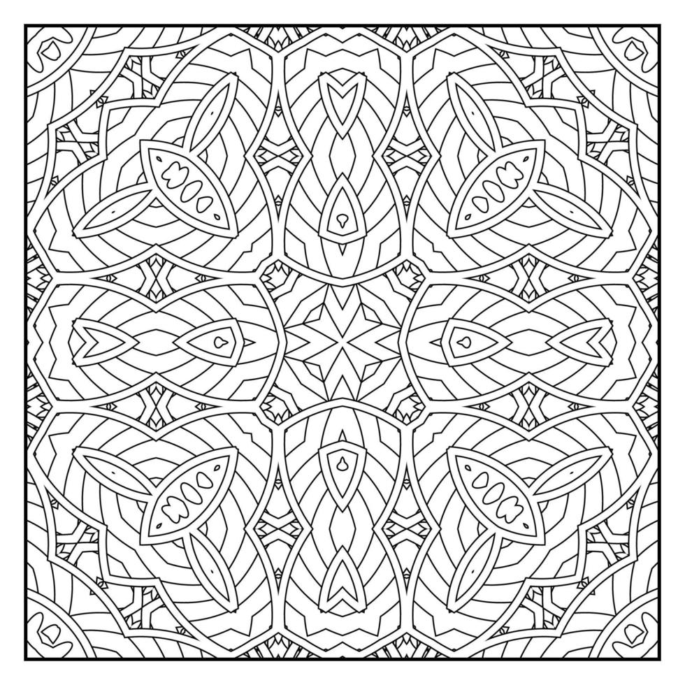 page de coloriage de mandala pour adultes. fond de mandalas. page de coloriage de motif de mandala. fond de motif de mandala dessiné à la main. page de coloriage noir et blanc de vecteur pour livre de coloriage.