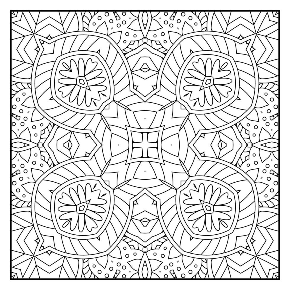 page de coloriage de mandala pour adultes. fond de mandalas. page de coloriage de motif de mandala. fond de motif de mandala dessiné à la main. page de coloriage noir et blanc de vecteur pour livre de coloriage.