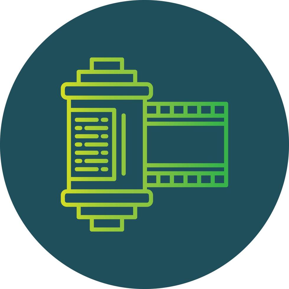 conception d'icône créative de rouleau de film vecteur