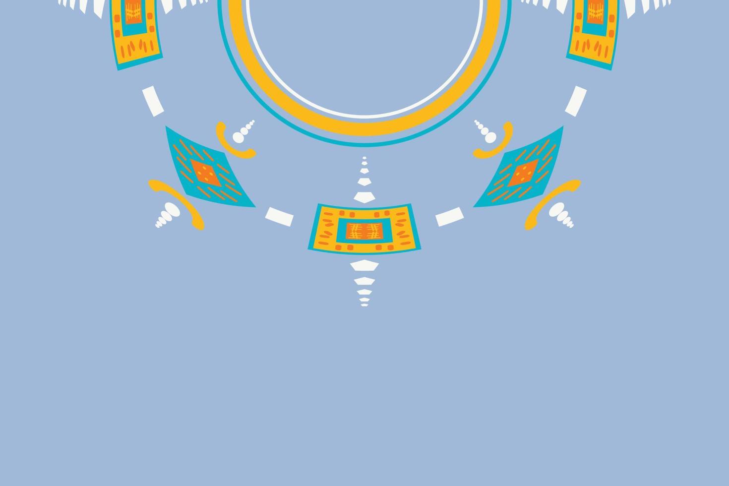 motif vectoriel de conception de cou kurti simple motif géométrique oriental ethnique traditionnel. motif ombre broderie de style aztèque abstrait cou kurti simple. conception pour la texture, le tissu et l'usure du sari.