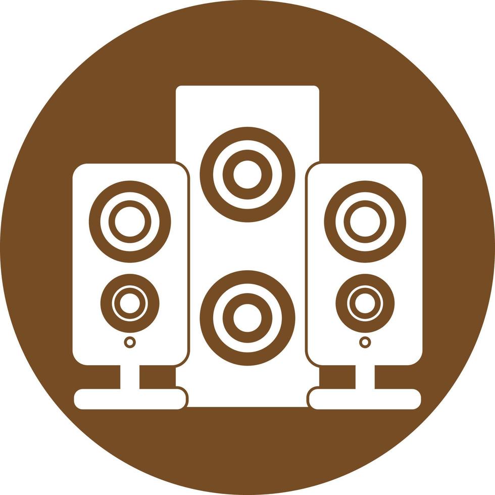 icône de glyphe de système audio vecteur