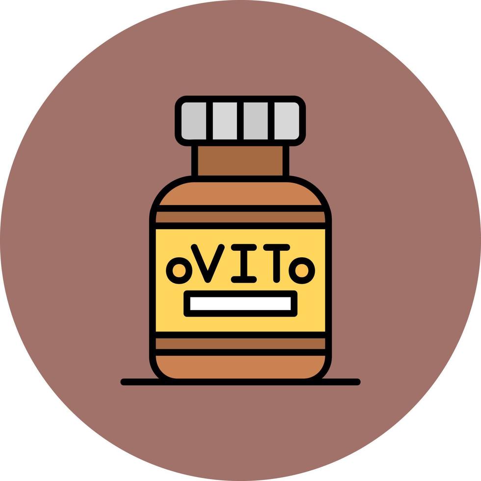 conception d'icônes créatives de vitamines vecteur