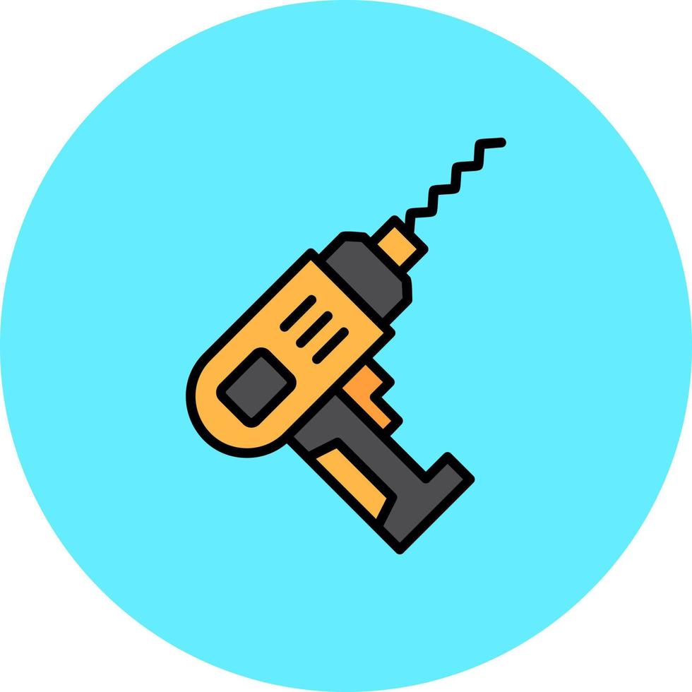 conception d'icône créative perceuse à main vecteur