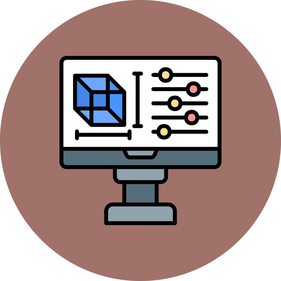 conception d'icône créative de simulation vecteur