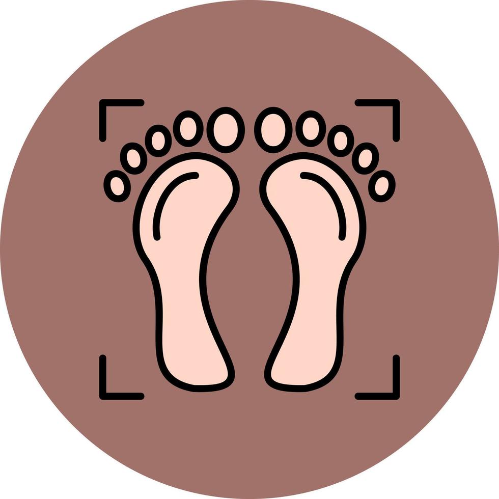 conception d'icône créative d'impression de pied vecteur