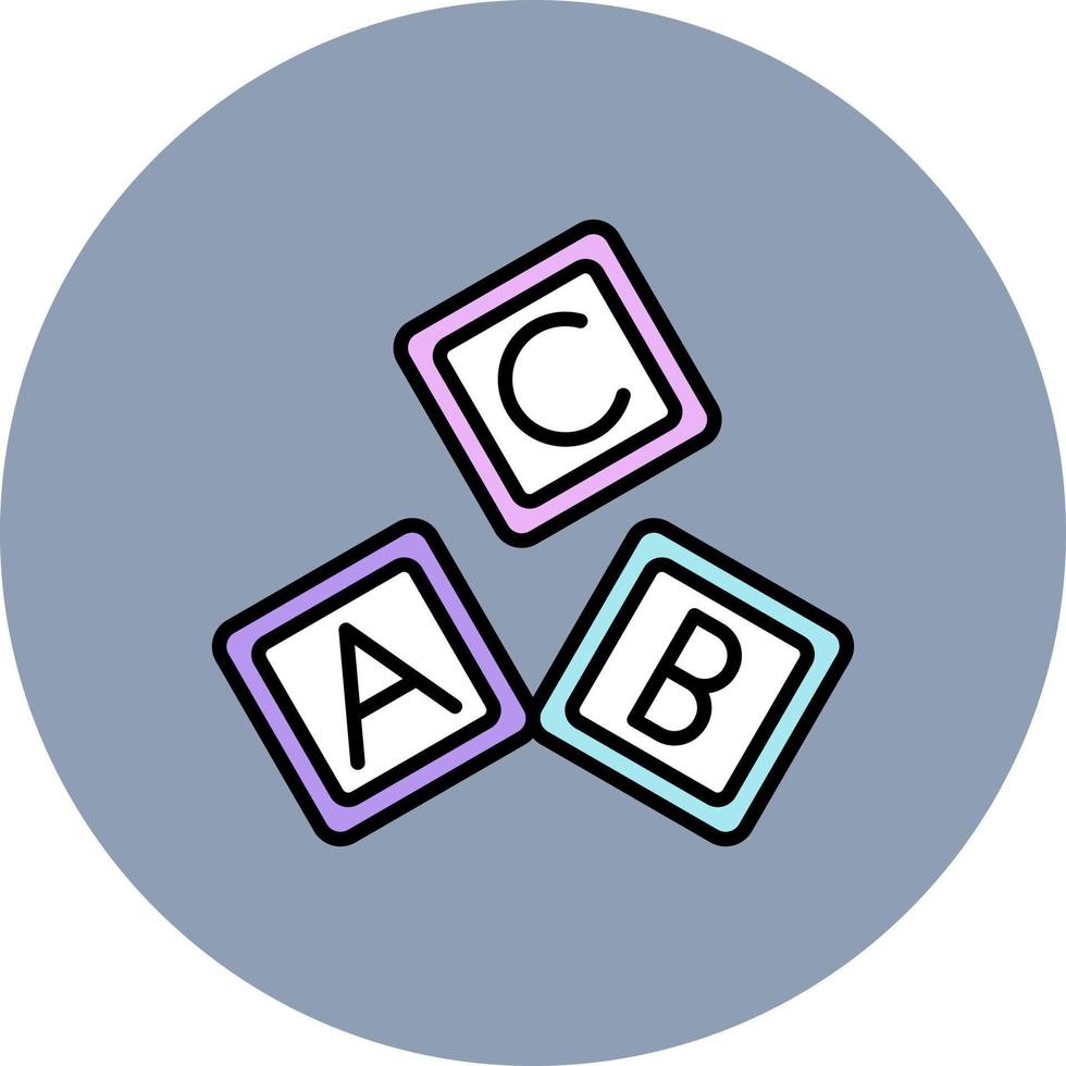 conception d'icône créative de bloc abc vecteur