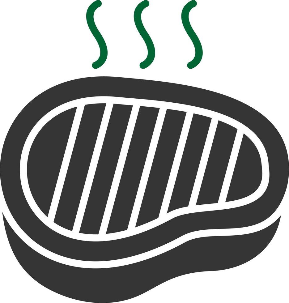 conception d'icône créative de steak vecteur