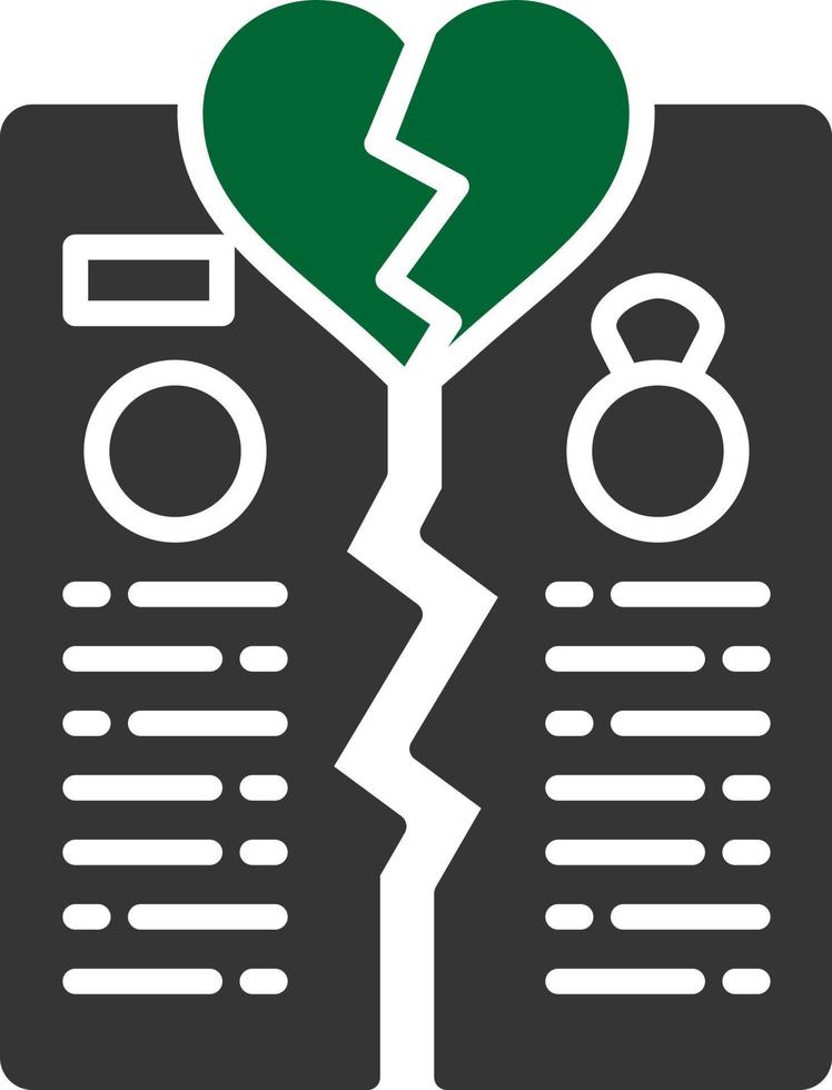 conception d'icône créative de divorce vecteur