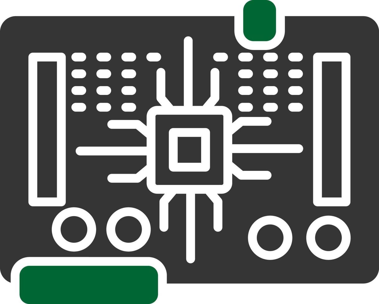 conception d'icône créative de carte de circuit imprimé vecteur