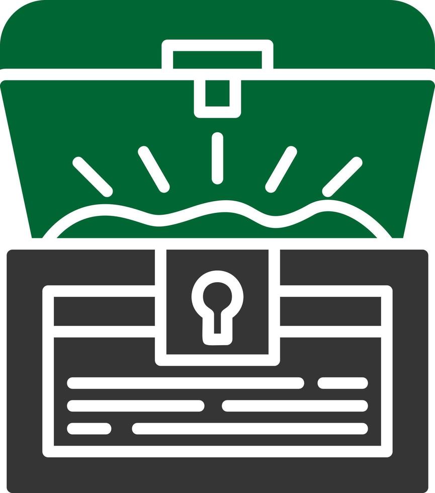 conception d'icône créative de coffre au trésor vecteur