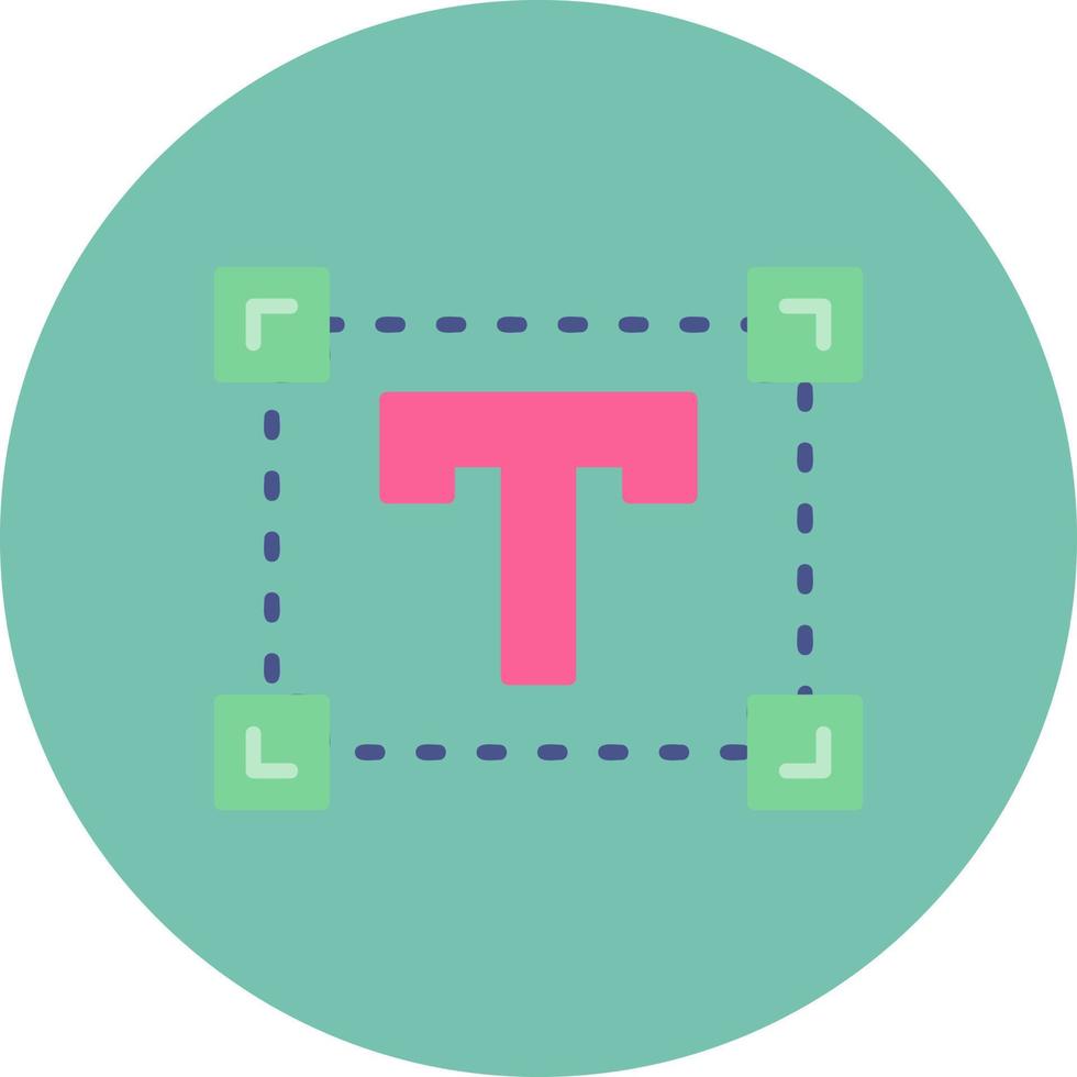 conception d'icône créative de taille de texte vecteur