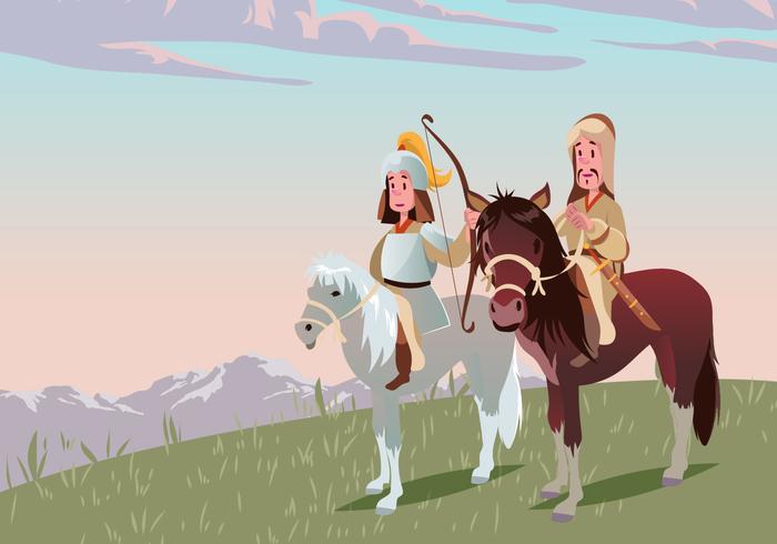 Mongol Warriors Vector