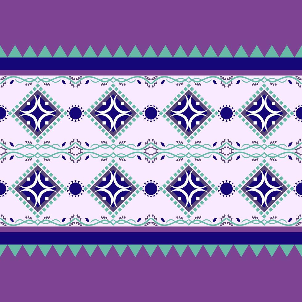 motif abstrait géométrique pour coussin ou oreiller. fond vectorielle continue de couleur violette ou violette. il ressemble à du papier peint à motif textile d'impression ikat. modèle pour la décoration de la maison. vecteur