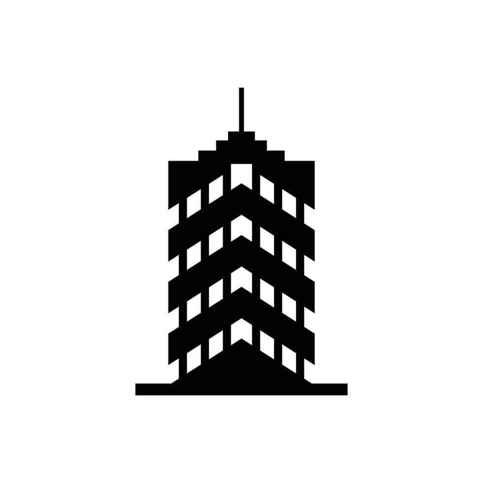 création de logo d'immeuble de grande hauteur vecteur