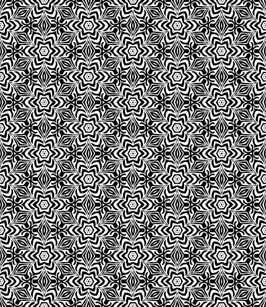 motif abstrait sans couture noir et blanc. arrière-plan et toile de fond. conception ornementale en niveaux de gris. vecteur