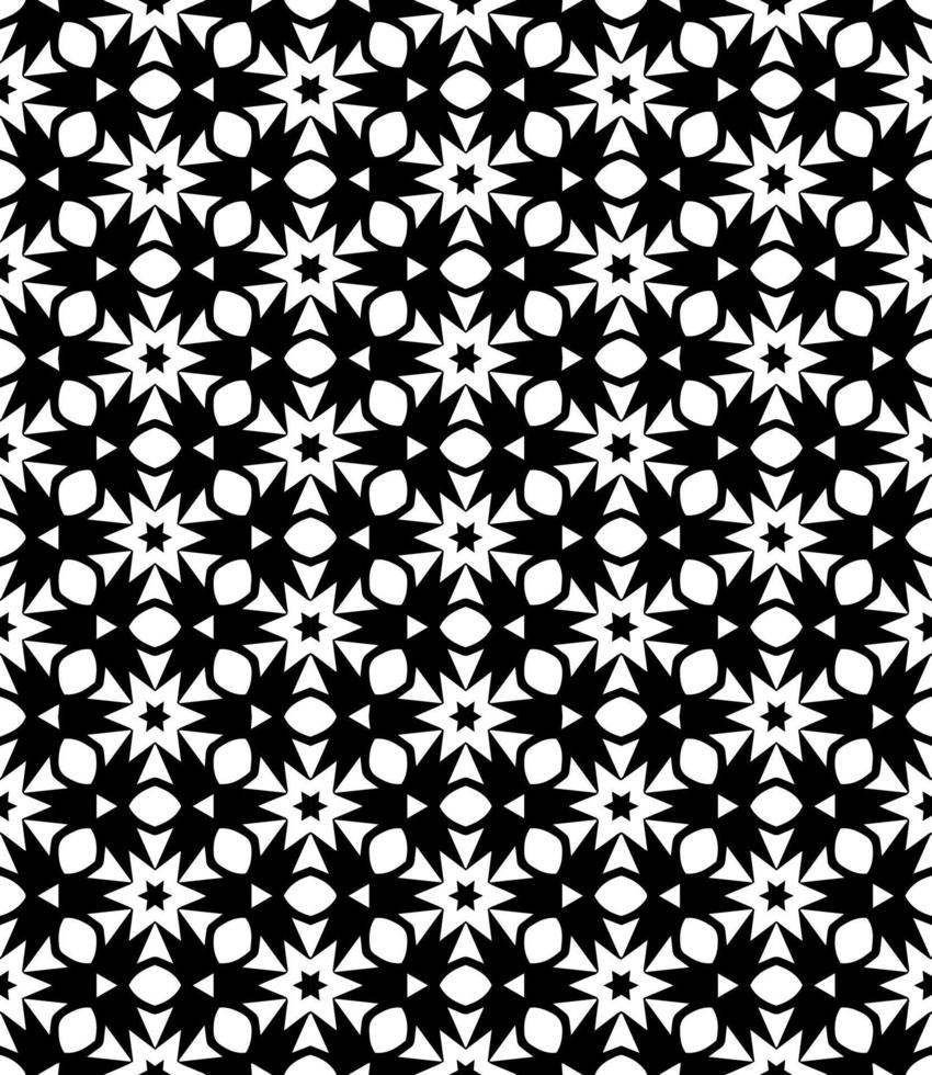 motif abstrait sans couture noir et blanc. arrière-plan et toile de fond. conception ornementale en niveaux de gris. vecteur