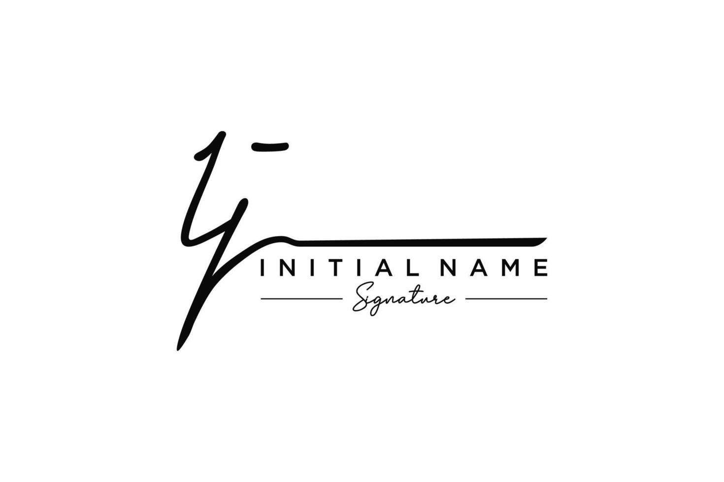 vecteur de modèle de logo de signature ij initial. illustration vectorielle de calligraphie dessinée à la main.