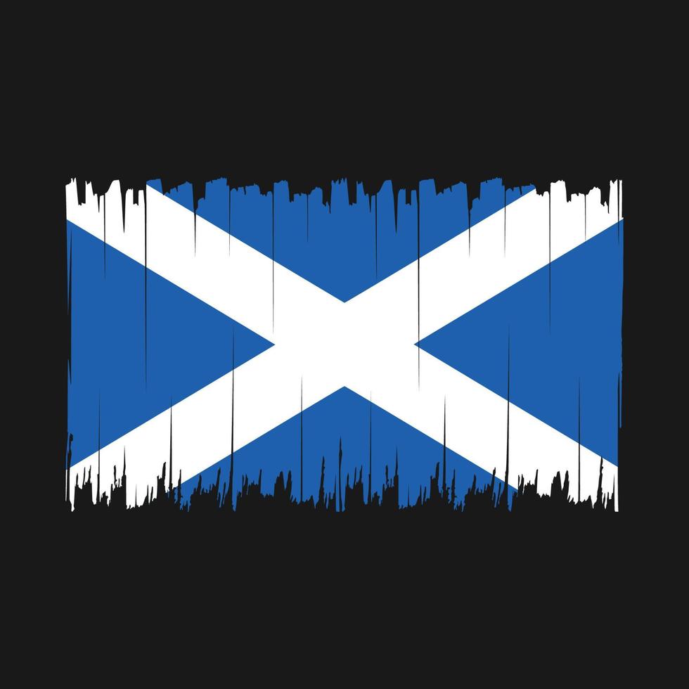 pinceau drapeau ecosse vecteur